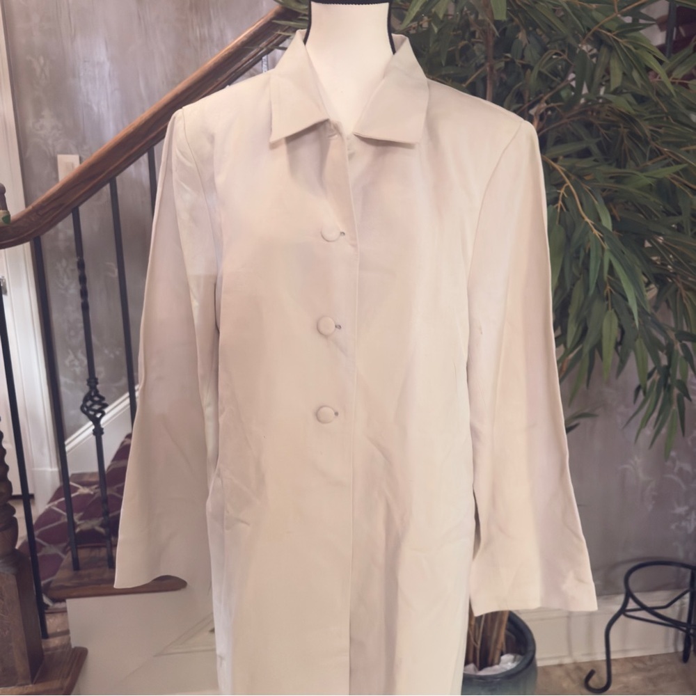 KENAR linen blend duster jacket excellent conditioner size 14. Long sleeve - Picture 10 of 16